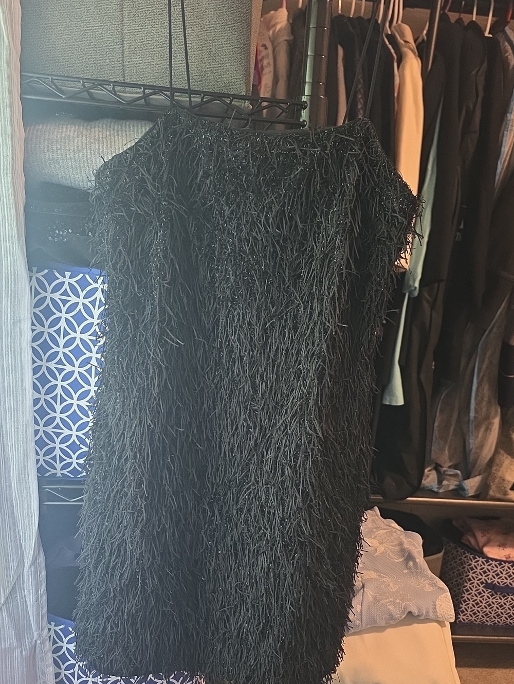 Forever 21 Black Fringe Pencil Dress